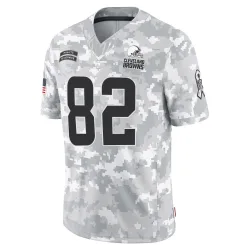 Cleveland Browns Men's Limited Arctic Camo 2024 Salute to Service Jersey (82 Ozzie Newsome)