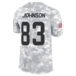 Cleveland Browns Men's Limited Arctic Camo 2024 Salute to Service Jersey (83 Kisean Johnson)