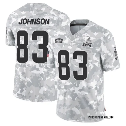 Cleveland Browns Men's Limited Arctic Camo 2024 Salute to Service Jersey (83 Kisean Johnson)