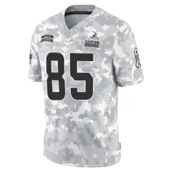 Cleveland Browns Men's Limited Arctic Camo 2024 Salute to Service Jersey (85 David Njoku)