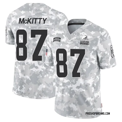Cleveland Browns Men's Limited Arctic Camo 2024 Salute to Service Jersey (87 Tre' McKitty)