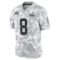 Cleveland Browns Men's Limited Arctic Camo 2024 Salute to Service Jersey (8 Kenny Pickett)