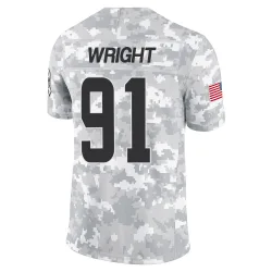 Cleveland Browns Men's Limited Arctic Camo 2024 Salute to Service Jersey (91 Alex Wright)