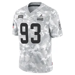 Cleveland Browns Men's Limited Arctic Camo 2024 Salute to Service Jersey (93 Shelby Harris)