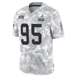 Cleveland Browns Men's Limited Arctic Camo 2024 Salute to Service Jersey (95 Armonty Bryant)
