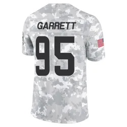 Cleveland Browns Men's Limited Arctic Camo 2024 Salute to Service Jersey (95 Myles Garrett)