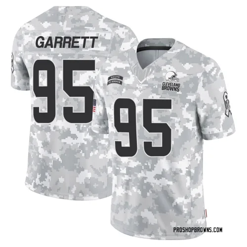 Cleveland Browns Men's Limited Arctic Camo 2024 Salute to Service Jersey (95 Myles Garrett)