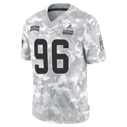 Cleveland Browns Men's Limited Arctic Camo 2024 Salute to Service Jersey (96 James Houston)