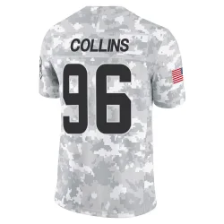 Cleveland Browns Men's Limited Arctic Camo 2024 Salute to Service Jersey (96 Maliek Collins)
