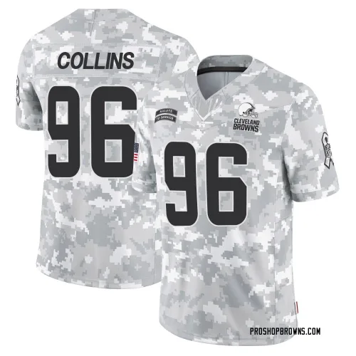 Cleveland Browns Men's Limited Arctic Camo 2024 Salute to Service Jersey (96 Maliek Collins)