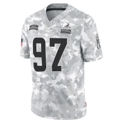 Cleveland Browns Men's Limited Arctic Camo 2024 Salute to Service Jersey (97 Jowon Briggs)