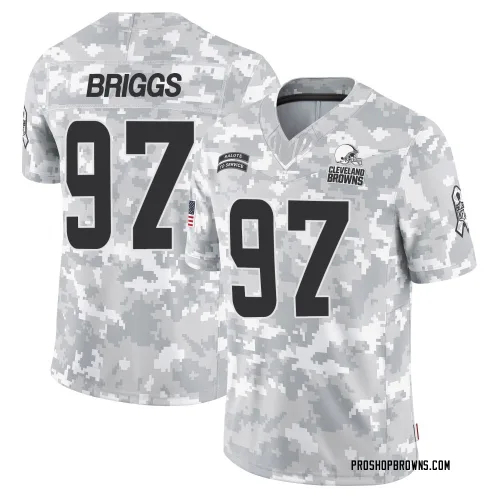Cleveland Browns Men's Limited Arctic Camo 2024 Salute to Service Jersey (97 Jowon Briggs)