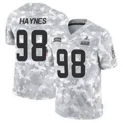 Cleveland Browns Men's Limited Arctic Camo 2024 Salute to Service Jersey (98 Marcus Haynes)