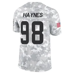 Cleveland Browns Men's Limited Arctic Camo 2024 Salute to Service Jersey (98 Marcus Haynes)