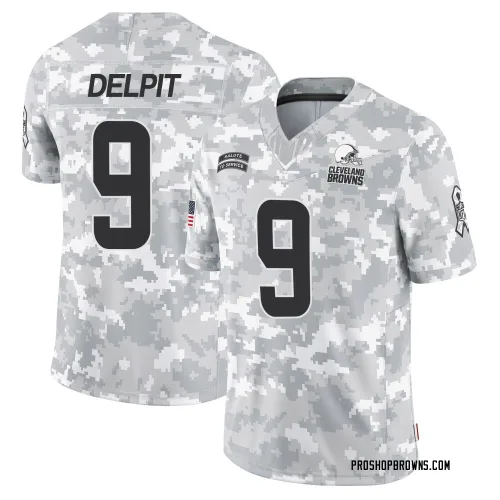Cleveland Browns Men's Limited Arctic Camo 2024 Salute to Service Jersey (9 Grant Delpit)