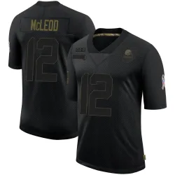 Cleveland Browns Men's Limited Black 2020 Salute To Service Jersey (12 Rodney McLeod Jr.)