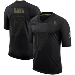 Cleveland Browns Men's Limited Black 2020 Salute To Service Jersey (17 Jerome Baker)