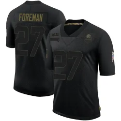Cleveland Browns Men's Limited Black 2020 Salute To Service Jersey (27 D'Onta Foreman)