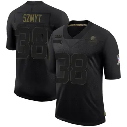 Cleveland Browns Men's Limited Black 2020 Salute To Service Jersey (38 Andre Szmyt)