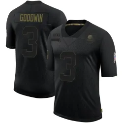 Cleveland Browns Men's Limited Black 2020 Salute To Service Jersey (3 Marquise Goodwin)