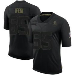 Cleveland Browns Men's Limited Black 2020 Salute To Service Jersey (65 Germain Ifedi)