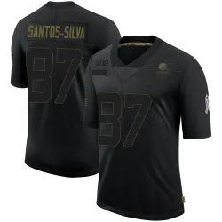 Cleveland Browns Men's Limited Black 2020 Salute To Service Jersey (87 Marcus Santos-Silva)