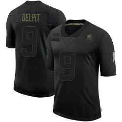 Cleveland Browns Men's Limited Black 2020 Salute To Service Jersey (9 Grant Delpit)