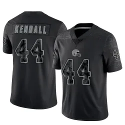 Cleveland Browns Men's Limited Black Reflective Jersey (44 Anthony Kendall)