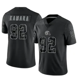 Cleveland Browns Men's Limited Black Reflective Jersey (92 Sam Kamara)