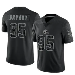 Cleveland Browns Men's Limited Black Reflective Jersey (95 Armonty Bryant)