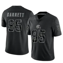 Cleveland Browns Men's Limited Black Reflective Jersey (95 Myles Garrett)