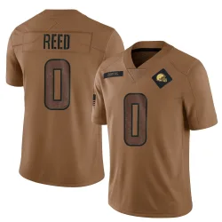 Cleveland Browns Men's Limited Brown 2023 Salute To Service Jersey (0 Ja'seem Reed)