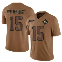 Cleveland Browns Men's Limited Brown 2023 Salute To Service Jersey (15 Charlie Whitehurst)