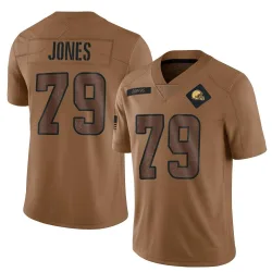 Cleveland Browns Men's Limited Brown 2023 Salute To Service Jersey (79 Dawand Jones)