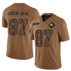 Cleveland Browns Men's Limited Brown 2023 Salute To Service Jersey (87 Marcus Santos-Silva)