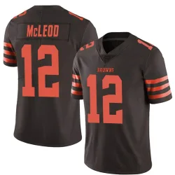 Cleveland Browns Men's Limited Brown Color Rush Jersey (12 Rodney McLeod Jr.)