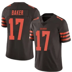 Cleveland Browns Men's Limited Brown Color Rush Jersey (17 Jerome Baker)