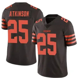 Cleveland Browns Men's Limited Brown Color Rush Jersey (25 George Atkinson)