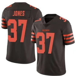 Cleveland Browns Men's Limited Brown Color Rush Jersey (37 Dom Jones)