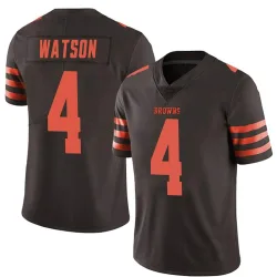 Cleveland Browns Men's Limited Brown Color Rush Jersey (4 Deshaun Watson)