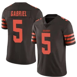 Cleveland Browns Men's Limited Brown Color Rush Jersey (5 Dillon Gabriel)