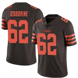 Cleveland Browns Men's Limited Brown Color Rush Jersey (62 Justin Osborne)