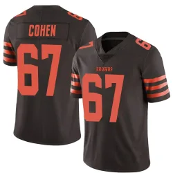 Cleveland Browns Men's Limited Brown Color Rush Jersey (67 Javion Cohen)