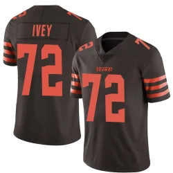 Cleveland Browns Men's Limited Brown Color Rush Jersey (72 Jason Ivey)