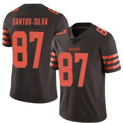 Cleveland Browns Men's Limited Brown Color Rush Jersey (87 Marcus Santos-Silva)