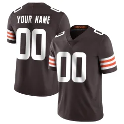 Cleveland Browns Men's Limited Brown Team Color Vapor Untouchable Jersey (00 Custom)