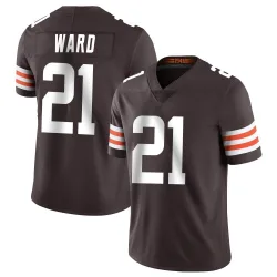 Cleveland Browns Men's Limited Brown Team Color Vapor Untouchable Jersey (21 Denzel Ward)