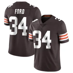 Cleveland Browns Men's Limited Brown Team Color Vapor Untouchable Jersey (34 Jerome Ford)
