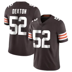 Cleveland Browns Men's Limited Brown Team Color Vapor Untouchable Jersey (52 Dawson Deaton)