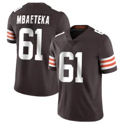 Cleveland Browns Men's Limited Brown Team Color Vapor Untouchable Jersey (61 Roy Mbaeteka)